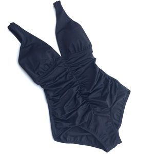 Jantzen Classics Swimsuit Plunging V Neck Black